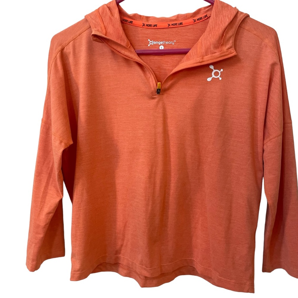 Orange theory orange crop 1/4 zip pullover